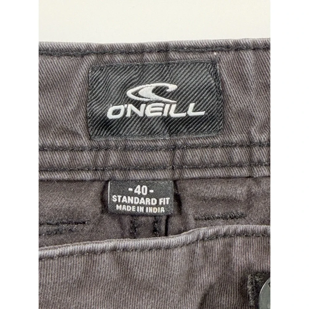 O'Neill Men's 40 Standard Fit Stretch Black Chino Pockets Causal Beach Cotton